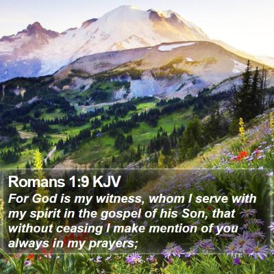 Romans 1:9 KJV Bible Verse Image