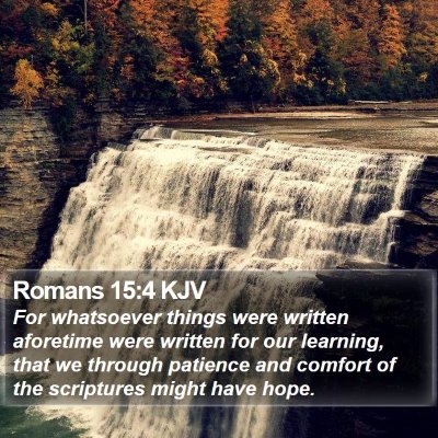 Romans 15:4 KJV Bible Verse Image