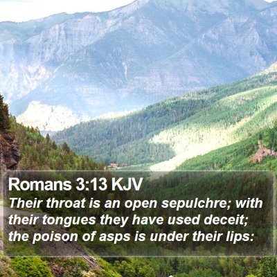 Romans 3:13 KJV Bible Verse Image