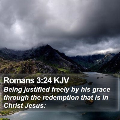 Romans 3:24 KJV Bible Verse Image