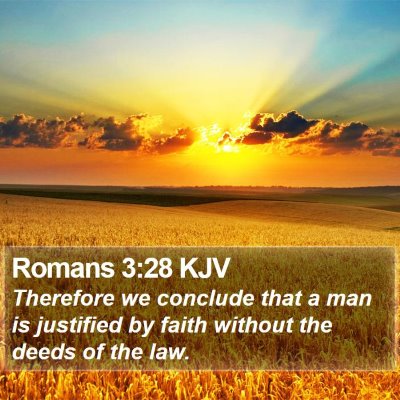 Romans 3:28 KJV Bible Verse Image