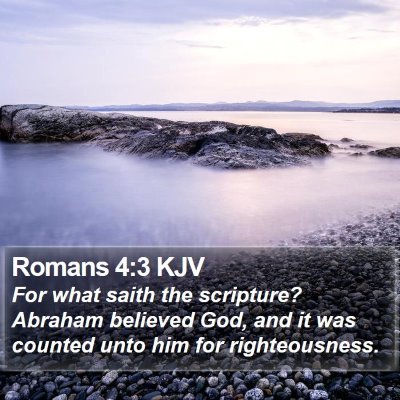 Romans 4:3 KJV Bible Verse Image