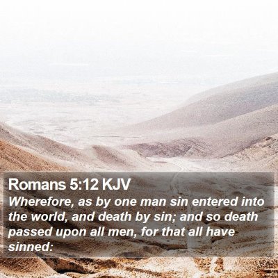 Romans 5:12 KJV Bible Verse Image