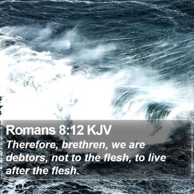 Romans 8:12 KJV Bible Verse Image