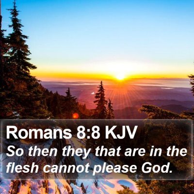 Romans 8:8 KJV Bible Verse Image