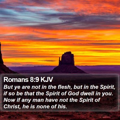 Romans 8:9 KJV Bible Verse Image