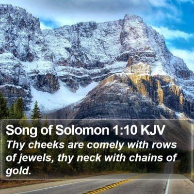 Song of Solomon 1:10 KJV Bible Verse Image