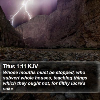 Titus 1:11 KJV Bible Verse Image