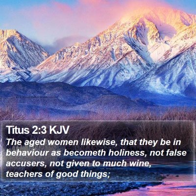 Titus 2:3 KJV Bible Verse Image