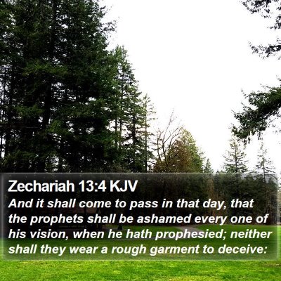 Zechariah 13:4 KJV Bible Verse Image