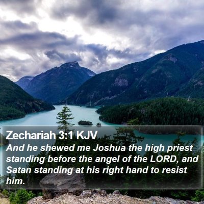 Zechariah 3:1 KJV Bible Verse Image