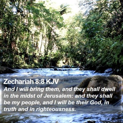 Zechariah 8:8 KJV Bible Verse Image