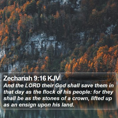 Zechariah 9:16 KJV Bible Verse Image